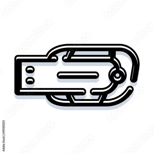 Usb flash drive icon featuring a minimalist design, symbolizing digital storage, connecting devices, and data transfer for modern technology and computing concepts
