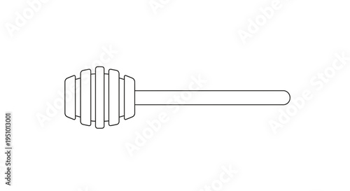 Honey Dipper Stick Icon Outline