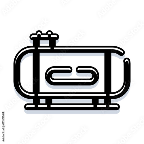 Industrial storage tank icon showcasing containment and transportation of various fluids or gas, symbolizing energy, manufacturing, infrastructure, and delivery concepts