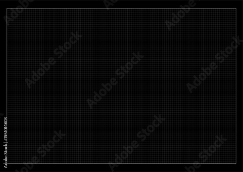 Blueprint Grid Tech Nano Grid Futuristic Minimalist Line Art White Background. Energetic Lattice Structure Fine Lines Simple Black White Dynamic Background