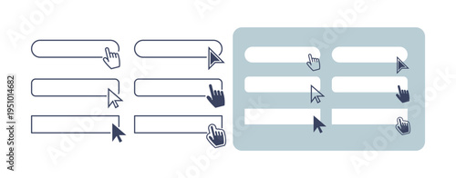 Modern Digital Hand Click and Arrow Pointer Collection