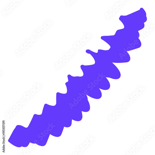 Hand Drawn Line Doodle Abstract Scribble Shape. Organic Blob Curve Colorful Minimal Element