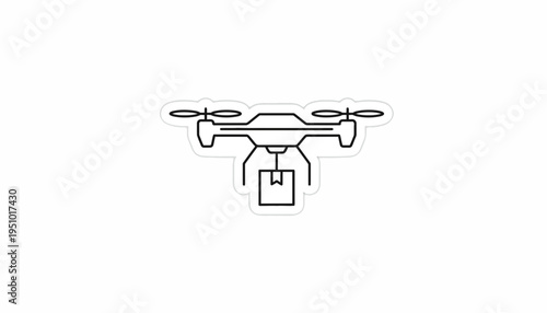 Drone delivering package, modern logistics, aerial delivery, drone technology, fast shipping