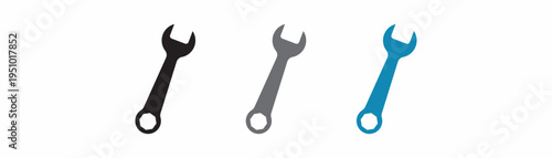 Wrench icons set. Wrench Icon tool repair maintenance vector , spanner symbol. isolated on white background. illustration. eps10