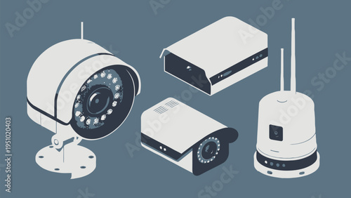 High tech surveillance camera devices and accessories for security systems