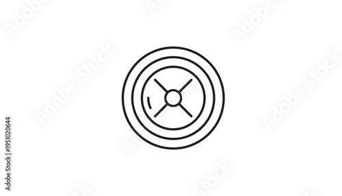 Roulette Wheel Icon, Gambling Concept, Casino Game, Vector Illustration