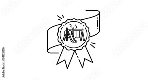 Playground Award Badge Icon - Best Playground Seal of Approval