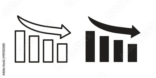 Chat arrow down icon pack flat vector in outline