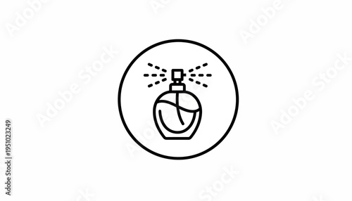 Perfume Bottle Spraying Fragrance Mist - Icon Style