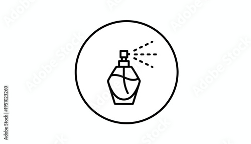 Perfume Bottle Spraying Fragrance Icon