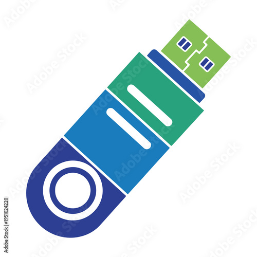 Colorful usb flash drive icon