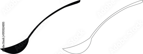 Abstract black and white ink swoosh curves with smooth flowing line design illustration