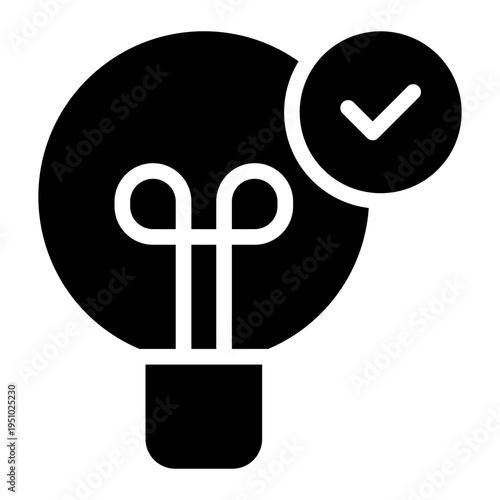 light bulb with checkmark icon