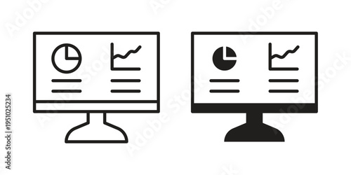 Dashboard icon pack flat vector in outline