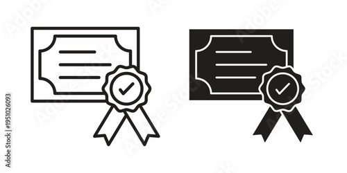 Diploma icon pack flat vector in outline