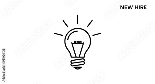 New Hire Light Bulb Idea Concept