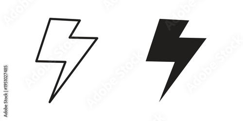 Energy Icon pack flat vector in outline