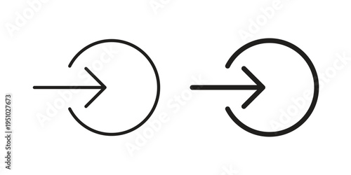 Enter icon pack flat vector in outline