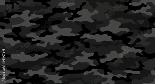 Dark Grey Digital Camouflage Pattern - Modern Tactical Military Design