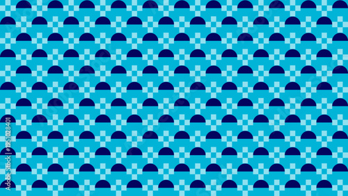 Abstract Blue Mosaic Pattern vector background