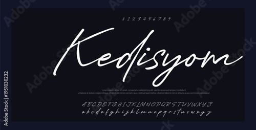  Font lettering handwritten. vector illustration  