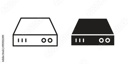 Hard Disk icon pack flat vector in outline
