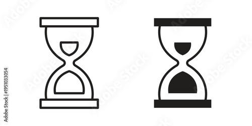 Hourglass end icon pack flat vector in outline