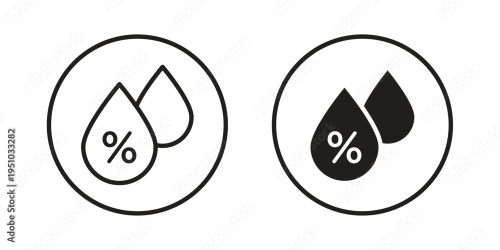 Obraz premium Humidity icon pack flat vector in outline