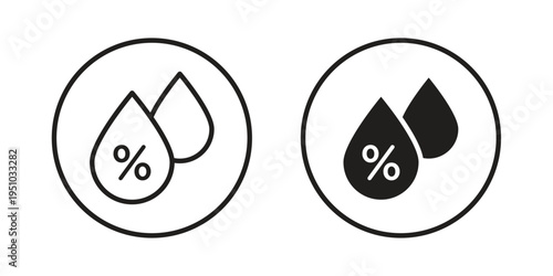 Humidity icon pack flat vector in outline