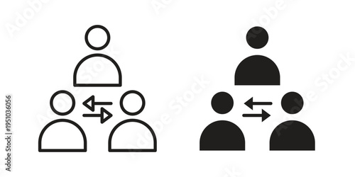 Mediator icon pack flat vector in outline