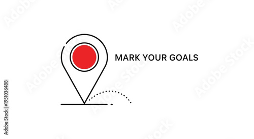 Mark Your Goals: Location Pin Icon Symbolizing Achievement and Success