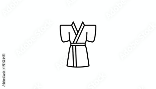 Martial Arts Kimono Icon: Karate Gi, Judo Uniform, Aikido Clothing