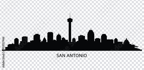 Vector illustration san antonio city skyline silhouette with tower