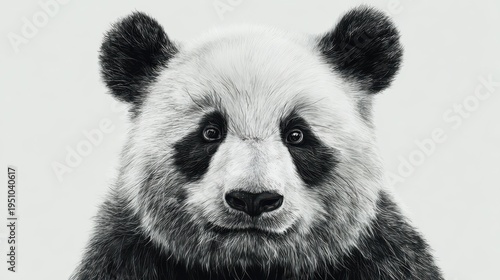 Majestic panda gazing with serene charm