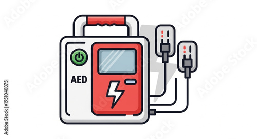 Automated External Defibrillator Device for Emergency Medical Aid.