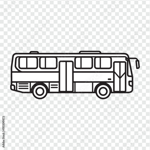 A vintage London tour bus vector illustration featuring a cartoon coach design for city travel and transport delivery