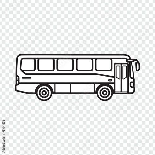 An isolated red vintage London bus vector illustration for city public transport and travel