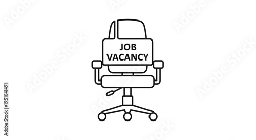 Empty Office Chair with Job Vacancy Sign - Business Opportunity Concept
