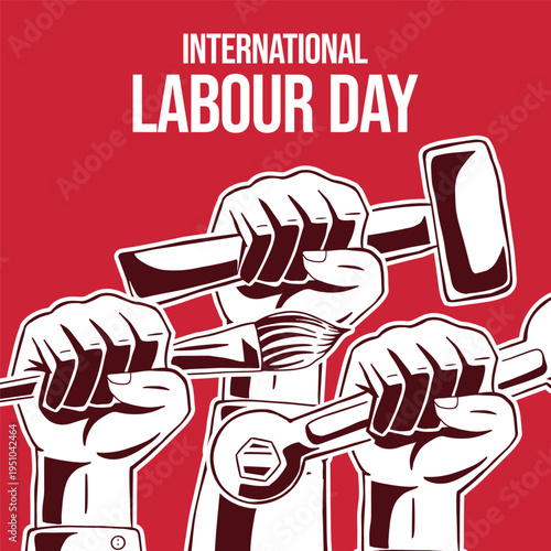 hand drawn illustration for international labour day