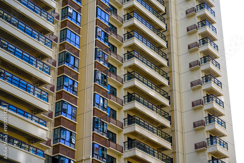A newly built high-rise residential building in a residential complex in a Chinese city