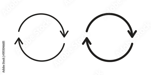 Refresh icon pack flat vector in outline