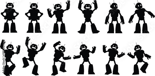 Set of nine black and white gas mask vector illustrations, tactical respirator icons, apocalyptic protective gear, military survival equipment, hazard, protection.