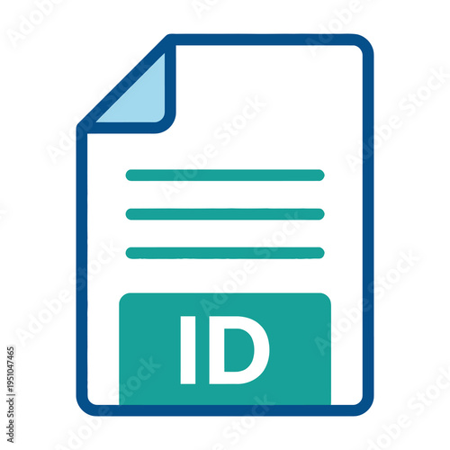 Id card identification document icon
