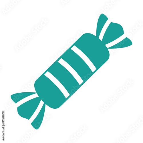 Teal wrapped candy icon
