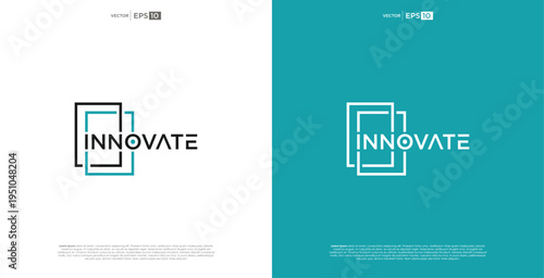 Sleek conceptual logo design representing innovative ideas and progressive growth