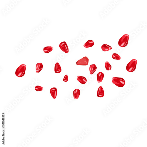 Pomegranate Seeds Falling Illustration 