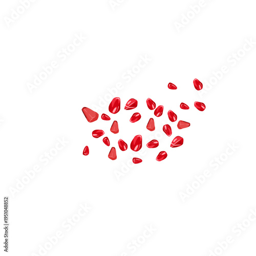 Pomegranate Seeds Falling Illustration 
