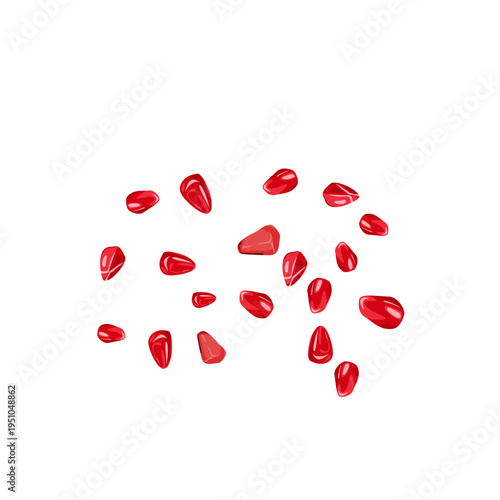 Pomegranate Seeds Falling Illustration 