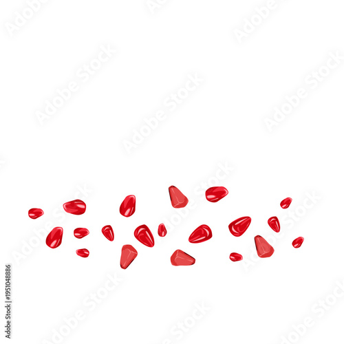 Pomegranate Seeds Falling Illustration 