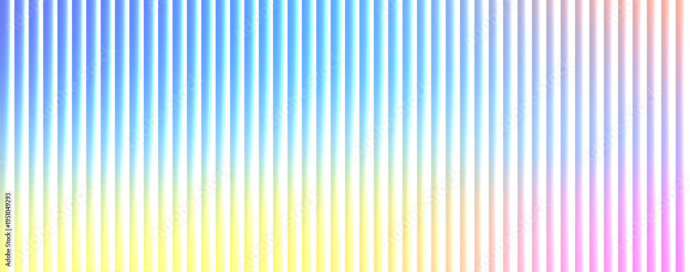 Fototapeta premium Ribbed glass background. Fractal vertical stripes. Abstract summer gradient bg.